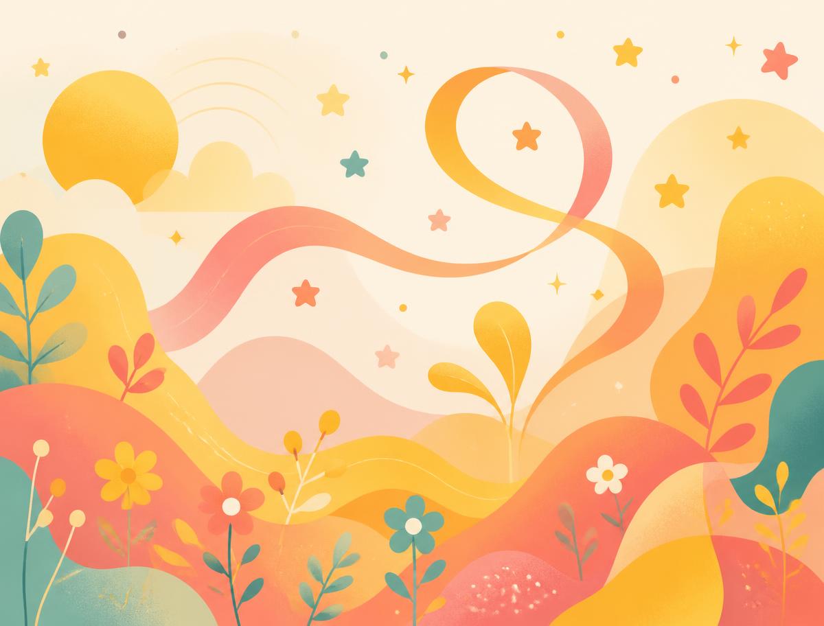 Abstract illustration representing the Gașca Pufi world